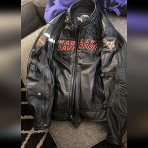 Leather Harley Davidson Riding Coat